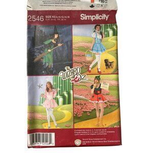 Simplicity 2546 Wizard Of Oz Costume Sewing Pattern 8-16 New Cosplay Party UNCUT